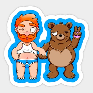 Bear Lover Ginger (No Text) Sticker